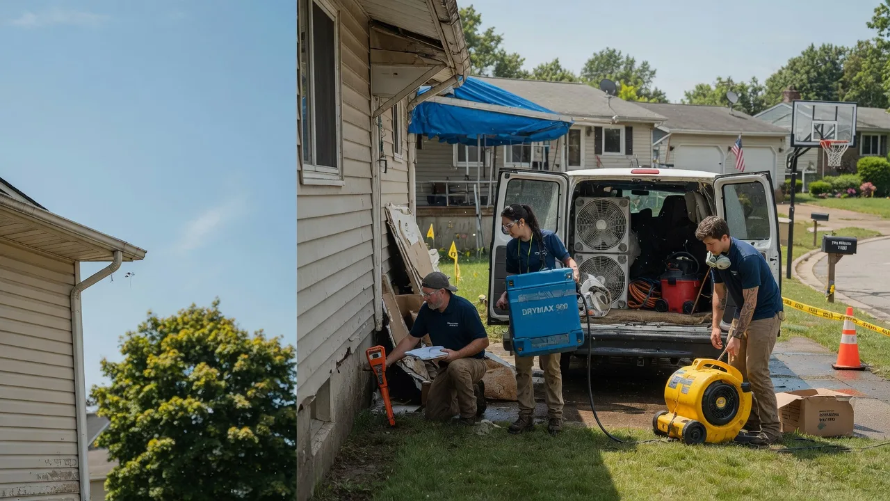Ceiling Leak Cleanup in East China, MI near me